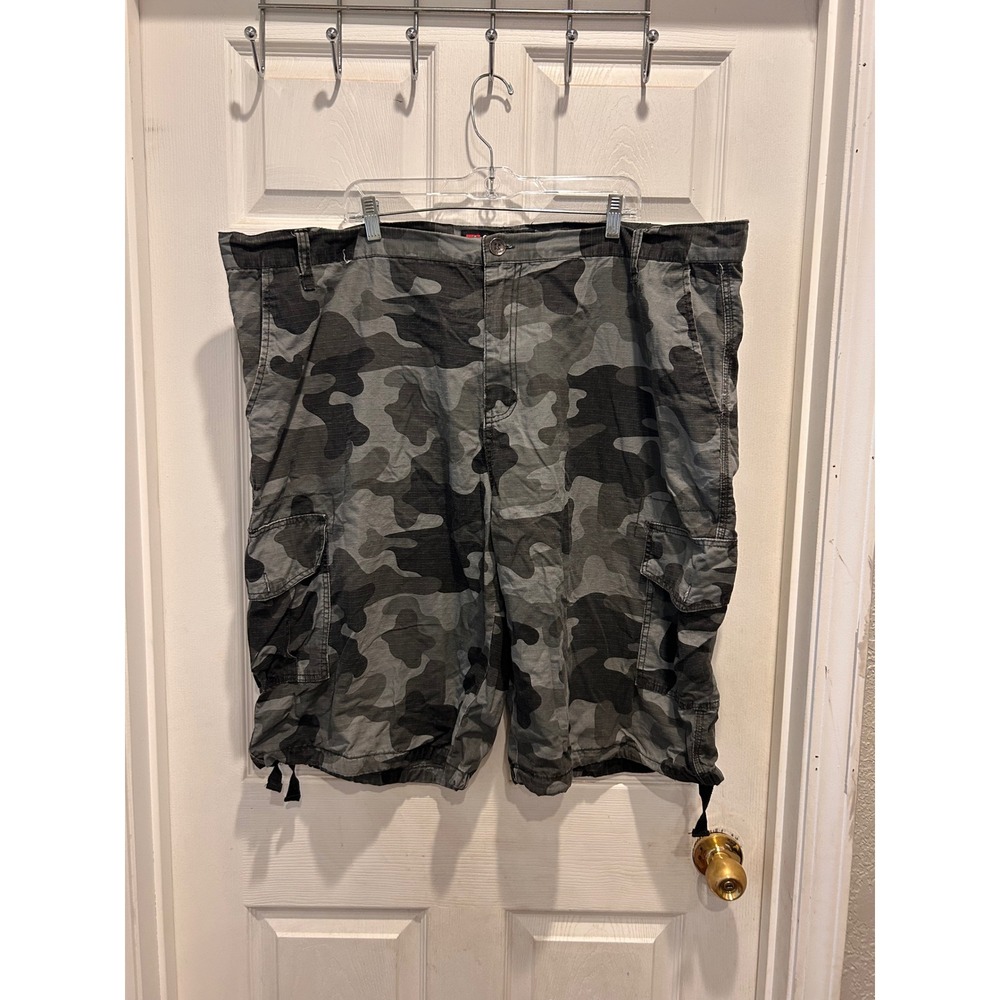 Southpole Mens 48 Gray Camo Cotton Cargo Shorts Y2K Baggy Gorpcore Streetwear